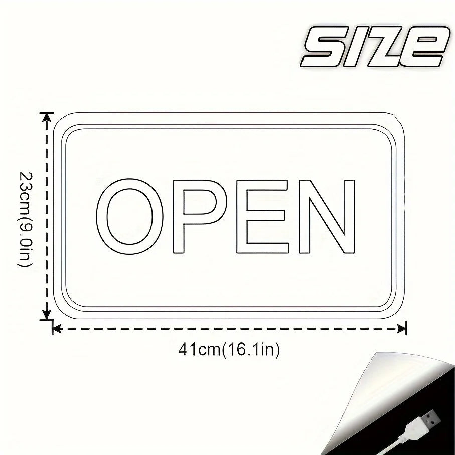 Open Neon sign