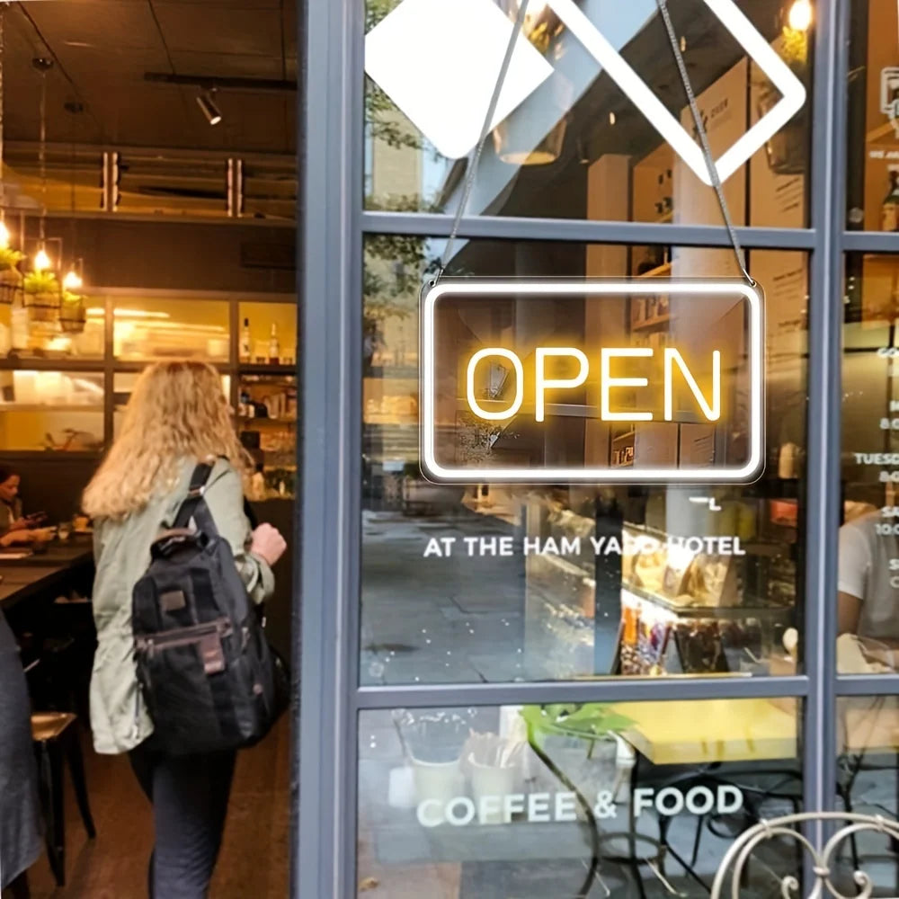 Open Neon sign